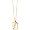 P D PAOLA PDPaola Mini Letter C - Collana con ciondolo a forma di lettera, colore: oro, Onesize, Argento sterling, Zirconia cubica
