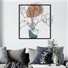 Wallity Hanah Home Elegante accessorio decorativo da parete in metallo, 49 x 53 cm, durevole 1,20 mm, in metallo e legno da 3 mm, perfetto per la decorazione moderna della casa e per la parete unica