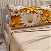 PETTI Artigiani Italiani - Lenzuola in Cotone con Federe in Stampa Digitale, Una Piazza e Mezza Francese, Completo Lenzuolo Sopra e Sotto con Angoli, Floreale 05 2 Beige, 100% Made in Italy