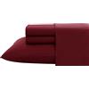 Nautica - Set di lenzuola Twin XL, set di biancheria da letto in percalle di cotone, croccante e fresco, leggero e traspirante (rosso scuro solido, Twin XL)