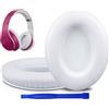 SOULWIT Cuscinetti Auricolari Di Ricambio Per Monster Beats Studio 1.0 Cuffie (1 St Gen) Di Dr. Dre, Cuscinetti Con Morbida Pelle Proteica-Bianco
