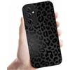 Coalbooliy Custodia Per Samsung Galaxy S23 FE 6,4'', Cellulare Nero Silicone Morbido Cover Aesthetic Modello Leopardato Disegni Protezione Fotocamera Protettiva Case, 04