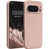 kwmobile Custodia Compatibile con Google Pixel 10 PRO Cover - Protezione Back Case Morbida - Silicone TPU Effetto Metallizzato Oro Rosa Metallizzato