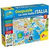 LISCIANIGIOCHI S.P.A. Piccolo Genio Geopuzzle La Mia Bella Italia, Cartina Fisica e Politica, Illustrazioni Interattive