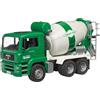 BRUDER SPIELWAREN Camion con Betoniera MAN TGA Bruder, Betoniera Giocattolo per Bambini, Camion con Tamburo, Giocattolo Educativo Bruder