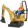 BRUDER SPIELWAREN Microescavatore JCB 8010 CTS, Operatore Edile Incluso, Veicolo da Costruzione, Miniescavatore, Figura Giocattolo Bruder