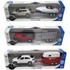 O.D.S. SRL Silver Wheel Auto con Traino 1:43, Veicoli Die-Cast a Retrocarica, Jeep, Maserati, BMW, Accessorio Inclusi