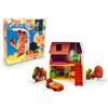 GRANDI GIOCHI S.R.L. Casa di Topo Gigio, Giocattolo con Accessori, Letto Macchinina, Sedia a Dondolo, Scala Scivolo