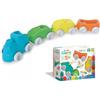 CLEMENTONI S.P.A. Clementoni Soft Clemmy, Trenino Sensoriale con Mattoncini Morbidi, Playset Made in Italy, Lavabile, 6 Mesi+