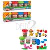 GLOBO S.P.A. Kidea Pasta da Modellare 4 Vasetti da 50 g 40503, Set Creativo per Bambini