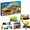 LEGO SPA CITY CAMION DA CANTIERE E GRU CON PALLA DA DEMOLIZIONE 60391