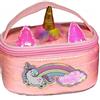 NICE SRL GIRABRILLA Puffer Borsetta Unicorno, Mini Beauty Case, Paillettes Cangianti, Nice Group, Accessori Bambini