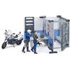 BRUDER SPIELWAREN PLAYSET 62732 STAZIONE POLIZIA CON MOTO