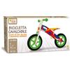 TEOREMA S.R.L. BICI SENZA PEDALI IN LEGNO, BALANCE BIKE, 2 ANNI+, SELLINO REGOLABILE, RUOTE EVA, TEOREMA