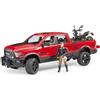 BRUDER SPIELWAREN RAM 2500 Power Wagon con Slitta Deserto Ducati e Conducente, Fuoristrada, Moto, Veicolo in Scala 1:16