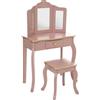 Atmosphera - Tavolino e sgabello rosa per bambini Sissi 60 cm