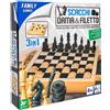 GLOBO S.P.A. GIOCO 41160 SCACCHI DAMA E FILETTO LEGNO