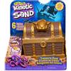 SPIN MASTER ITALIA SRL Kinetic Sand, Playset Caccia al Tesoro con Sabbia Dorata e Marrone, 9 Tesori Nascosti, Gioco per Bambini 3+ Anni