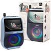 GIOCHI PREZIOSI ITALIA SRL Canta Tu Karaoke PRO 2023 Blu - Karaoke Professionale con Microfono Wireless, Wi-Fi, Display Touch e Luci LED