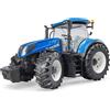 BRUDER SPIELWAREN Trattore New Holland T7.315 Bruder, Giocattolo con Caricatore Frontale, Sistema di Sterzo Innovativo, Giochi per Bambini