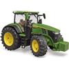 BRUDER SPIELWAREN Trattore John Deere 7R 350 Bruder, Trattore con Cofano Apribile, Peso Staccabile, Asta di Sterzo, Giocattolo per Bambini