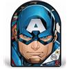 GRANDI GIOCHI S.R.L. Puzzle 3D Latta Captain America, 300 Pezzi, Effetto Lenticolare, Marvel Avengers, Cofanetto in Latta