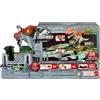 TOYS ONE S.R.L. MATTEL JURASSIC WORLD CRUSHIVORES, SPINOSAURO CAGE CRASHER, DINOSAURO, ACCESSORI, SABBIA, GEL, PASTA MODELLABILE, 4+ ANNI, HTP71