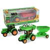 TEOREMA S.R.L. LINEA VERDE 68512 TRATTORE GIOCATTOLO CON RIMORCHIO ASSORTITO A FRIZIONE
