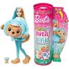 TOYS ONE S.R.L. BARBIE Bambola con Costume di Peluche da Orsacchiotto Delfino e 10 Accessori a Sorpresa Cambia Colore 3+ anni