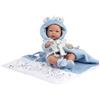 M3 REBORN BAMBOLA LLO73897 NICO 40CM COPERTA CELESTE