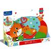 CLEMENTONI S.P.A. Cuscino Tummy Time per Neonati con Giochi Sensoriali - Cuore Mordicchioso e Gattino Frusciante