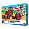 M3 HOTWHEELS HTW17552 MONSTER TRUCK KIT MOTORIZZATO AUTO DA COSTRUIRE, GIOCATTOLO BAMBINI, PULL-BACK, RUOTE GOMMA, +5 ANNI