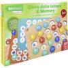 GLOBO S.P.A. ALFABETO E MEMORY, GIOCO EDUCATIVO IN LEGNO, 2 IN 1, 20 SCHEDE, LETTERE