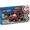 LEGO SPA LEGO CITY PITSTOP E MECCANICI CON MONOPOSTO FERRARI F1