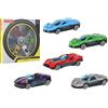 GLOBO S.P.A. Set Auto Sportive Die-Cast Scala 1:64 Assortite, Collezione 6 Automobili