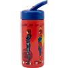 DIMAGRAF SRL BORRACCIA IN PP 420ML CON CANNUCCIA AVENGERS 17, 8X7, 4 CM PER SCUOLA, BAMBINI
