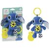 CLEMENTONI S.P.A. Stitch Disney Baby Plush - Sonaglio da Viaggio per Neonati con Anello