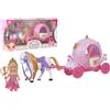 GLOBO S.P.A. Camy Principessa con Carrozza e Cavallo, Mini Fashion Doll da Favola