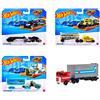 MATTEL ITALY SRL Hot Wheels Camion da Pista Track Fleet Mattel HYT56 - Veicoli Assortiti con Rimorchio