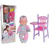 TEOREMA S.R.L. BABY TEO - BAMBOLA BEBE' CON SEGGIOLONE ED ACCESSORI