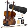 WUQIMUSC Set completo di violino 4/4 per principianti, adulti, studenti, in legno massello di acero invecchiato, accessori in ebano con custodia rigida, spalliera, arco, accordatore, corde extra