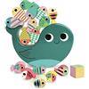 Vilac Gioco di Equilibrio Whaly Taglia Media Bambini da 1 Anno | Impilamento e coordinazione occhio-mano | design colorato e illustrato | sviluppa equilibrio e motricità | regalo nascita
