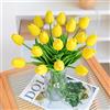 JUSTOYOU, Tulipani Artificiali, in Lattice a Effetto Realistico, per Bouquet da Sposa, Matrimonio, casa, Giardino, Decorazione, Yellow, 10 Pezzi