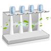 Tahbarshi Portaspazzolino da parete, in acciaio inox, con diatomite, supporto per testine di ricambio per Oral-B, iO, Philips Sonicare, supporto per 4 testine elettriche (argentate, 4 fori)