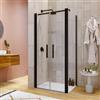 DEGHI Box doccia 70x90 apertura saloon con vetro anticalcare trasparente e profilo nero 195h - Lost