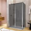 DEGHI Box doccia 80x120 apertura saloon con vetro anticalcare fumè e profilo cromo 195h - Lost