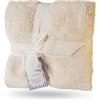 eYone Coperta in pile per bambino e bambina, morbida, calda e accogliente, colore: bianco latte
