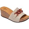 SCHOLL H.F. SHOES ITA. SpA Scholl Sandalo Zeppa Ravello Pelle Taupe Con Catena 37