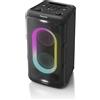 Panasonic SC-BMAX10E-K Altoparlante Portatile per Feste con Bluetooth, Luci Integrate, 150W, USB, Ingresso Ottico per TV, Ingressi Chitarra e Microfono per Karaoke, Nero