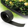 Yakimz Bordo in plastica per rasatura, bordo elastico per prato, giardino per aiuole profilato, pietra per pavimentazione, percorsi da giardino, limitazione prato (lunghezza 25 m, altezza 10 cm, nero)